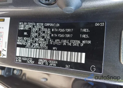 2023 Toyota 4Runner Trd Pro из США, поврежденный, VIN JTELU5JR7P6157720